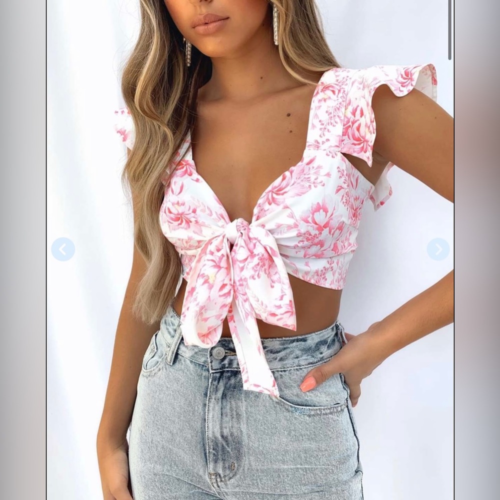 Whitefox Boutique “Set Sail” Crop in White Sz XS